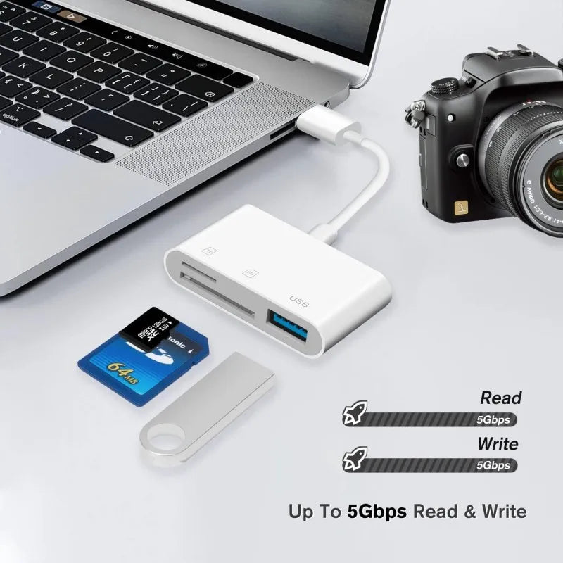 3 In 1 Storage Reader to Lightening Adapter (iPhone)